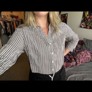 vintage collared crop top